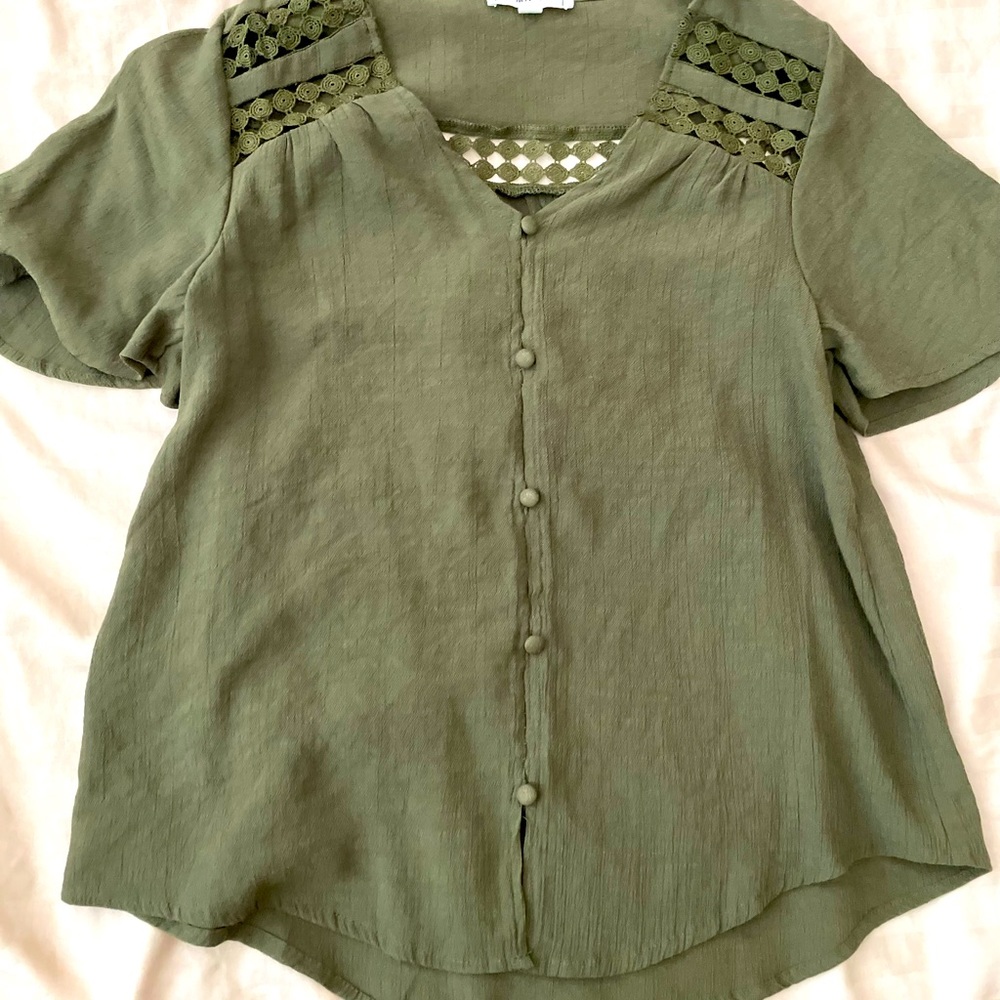 Small olive green blouse